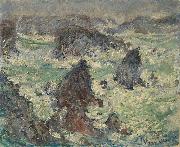 Tempete sur les Cotes de Belle lle, Claude Monet